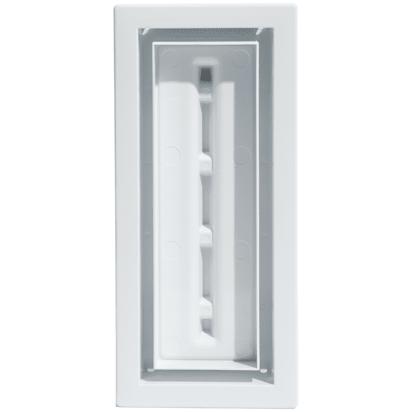 Fittes Framed Floor Vent [Lite], Minimalist ABS Plastic HVAC Air Return Register Cover, Customizable Modern Airflow Solution for Home Floor, Easy 15-Min DIY Install – 4"x10" – Cotton White