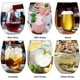 thumbnail image 5 of Juego de 4 copas de vino sin tallo, transparentes, para bebidas de verano, juego de copas de vino, regalo ideal, cristalería irrompible, juego de vasos de fiesta, apto para lavavajillas Fokelyi JQWJ198, 5 of 8