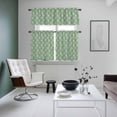 thumbnail image 4 of Green Beige Dandelion Kitchen Curtains Sets for Windows 36 Inch Length, Farmhouse Botanical Blossom Rod Pocket Window Treatments Tier Curtains and Valances Set for Bedroom/Bathroom, 4 of 8