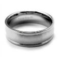 thumbnail image 2 of 7mm Wide Mens Solid Titanium Classic Wedding Band Ring, 2 of 2