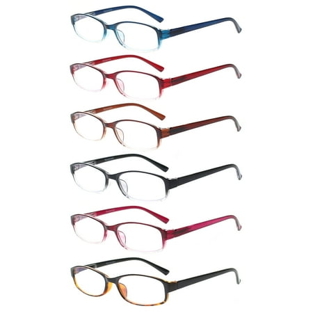 Boncamor 6 Pack Blue Light blocking Reading Glasses for Men Anti Computer Glare Eyestrain Spring Hinge Readers