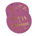 thumbnail image 1 of Inkdotpot Étiquette de Bouteille Cheers To Retirement en Feuille d'Or Véritable Lot de 100, 1 of 6