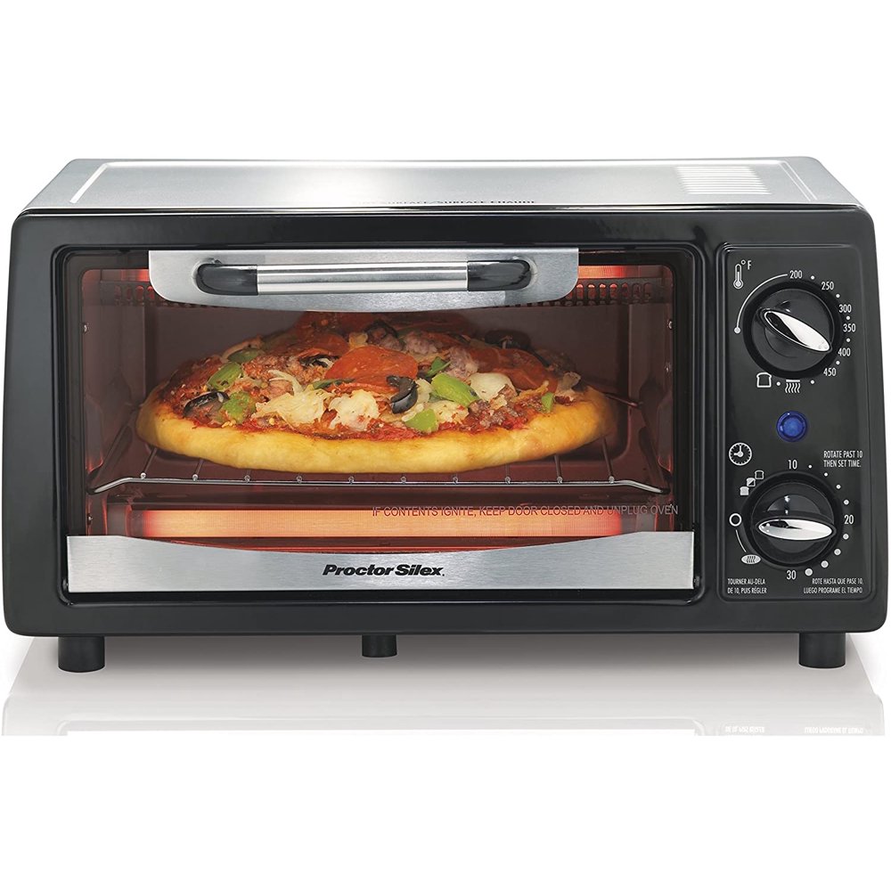 Proctor Silex 31140A 4Slice Electric CounterTop Toaster Oven with