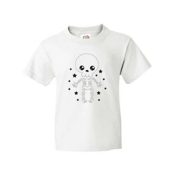 Inktastic Happy Halloween Spooky Skeleton and Stars Youth T-Shirt