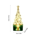 thumbnail image 3 of Mini Christmas Tree Table Lamp LED Night Light, Small Xmas Desktop Ornament for Window Sill Fireplace Holiday Decor, Plastic, Warm White Glow, Gift Box Base, 3 of 6