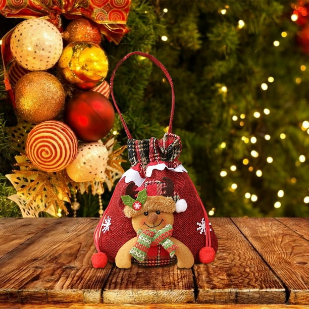 Bolsa de regalo de Navidad Bolsa de regalo de Nochebuena Bolsa de manzana Bolso creativo Bolsa de dulces de muñeco de nieve de Santa Wmkox8yii HFSH2800