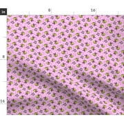 Scale Bee Pink Valentines Day Cute Love Spoonflower Fabric by the Yard