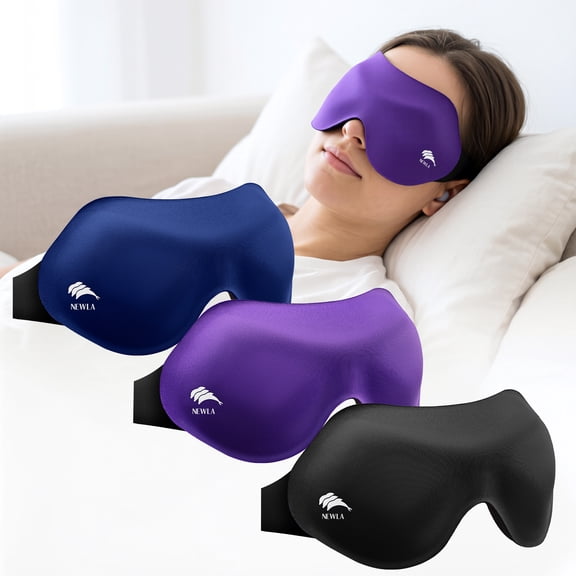 FACEMOON Weighted Sleep Mask 100% Blackout 3D Contoured for Men and Women Serene Garden Sleep Soft Memory Foam Zero Pressure Airplane Travel Green