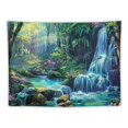 thumbnail image 5 of PRATYUS  Forest Tapestry Mushroom Flower Tapestry Galaxy Natural Waterfall Tapestry Colorful Floral Plants Wall Tapestry Fantasy Aesthetic Tapestry Wall Hanging for Home 40x60inch, 5 of 6