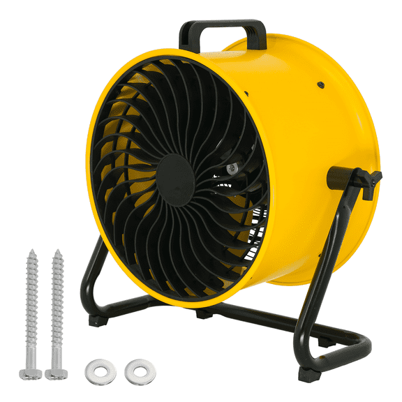 16" High Velocity Turbo Fan with Tilting Head - 2700 CFM 3-Speed Efficient Air Circulation Drum Fan Ideal for Home, Garage, or Workshop Use