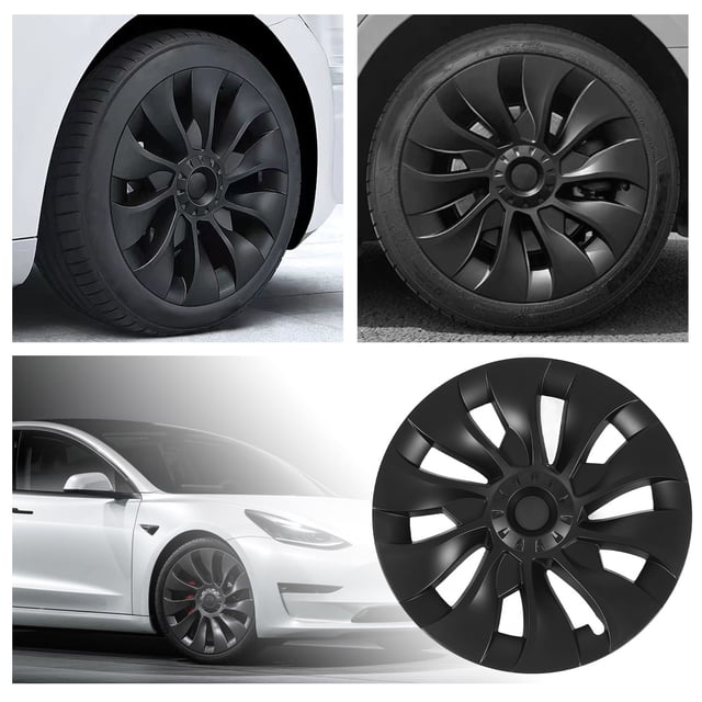 Aramox Protector de Llanta de Rueda 4 Piezas de Tapacubos de Rueda de 18 Pulgadas Cubierta Completa de Llanta Compatible con Modelo 3 2017 a 2023 Cubierta Completa de