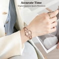 thumbnail image 3 of Watch for Woman Minimalist Diamond-Accented Watch with Quartz Movement, Waterproof Watch with Stainless Steel Strap for Woman Perfect Gift, 3 of 8