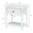 thumbnail image 2 of Gymax 2PCS Nightstand Sofa End Side Table W/ Storage Drawer Bottom Shelf White, 2 of 7