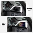 thumbnail image 3 of 10 tiras decorativas para salida de aire acondicionado de coche para la mayoría de salidas de ventilación, decoración recta universal de PVC, accesorios interiores, colores surtidos, 3 of 7