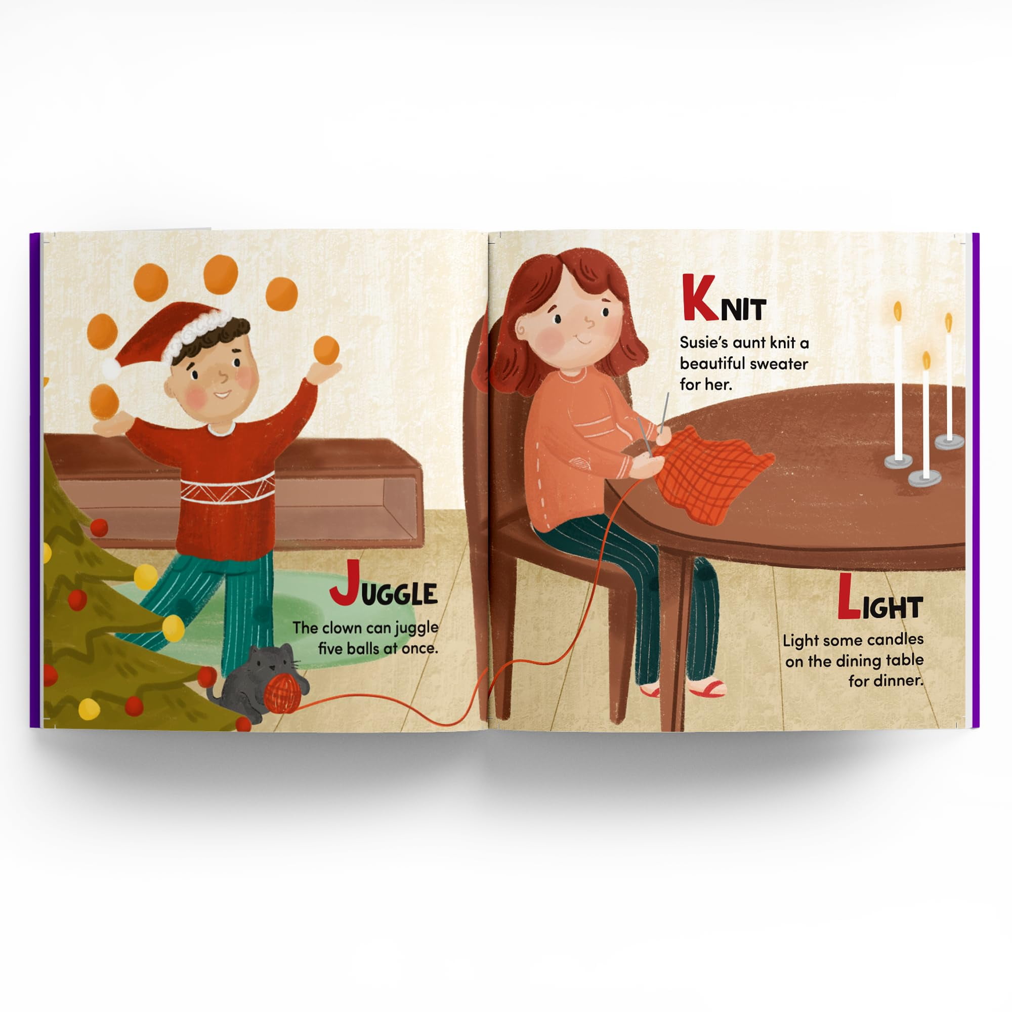 ABC Action Words: An Engaging Illustrated Board Book A to Z Action Words and Sentences for Kids, Toddlers Book for 3+ [P, (Board Book)