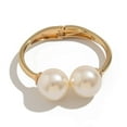 thumbnail image 3 of Wide Cuff Pearl Bracelet, Gold, 3 of 6