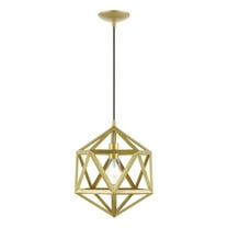 41328-33 Livex Lighting Ashland - 1 Light Pendant In Geometric Style-20.75 Inches Tall and 13 Inches Wide-Soft Gold Finish    -Traditional