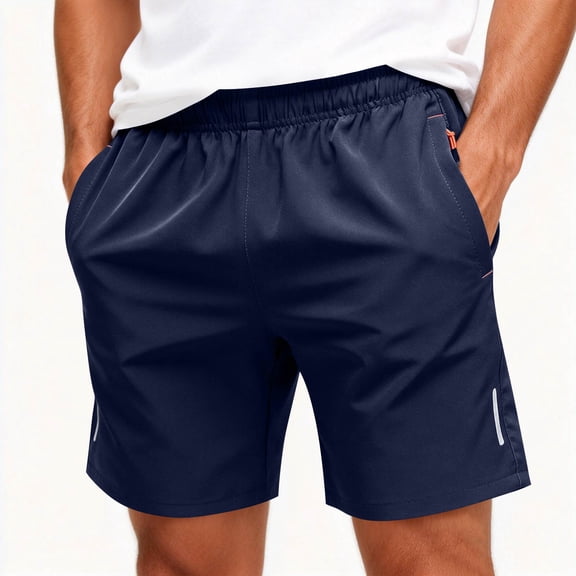 Dresfit Gym Shorts for Men Drawstring Athletic Shorts with Zipper 2026 Sumemr Elastic Waist Big and Tall Tennis Shorts Loose Lightweight Sweatshorts Blue S