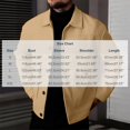 thumbnail image 3 of LODIENY Men Tweed Jacket Fleece Shacket Button Down Collared Jackets Warm Winter Coat Long Sleeve Fall Outerwear with Flap Pockets for Casual Daily Khaki XL, 3 of 6