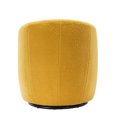 thumbnail image 3 of Swivel Barrel Chairs Accent Chair, 360° Swivel Single Armchair Round Lounge with Backrest for Living Room,Teddy Fabric (Yellow), 3 of 8