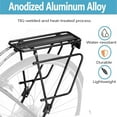 thumbnail image 3 of Rear Bike Rack,Bike Cargo Rack,Bicycle Pannier Rack with Reflector and Cargo Net,Height Adjustable Fit 26”-29” and 700c Bike with Non-disc Brake,BCR04, 3 of 9