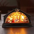 thumbnail image 1 of Casa De Navidad Pesebre Decoración De Casa De Nieve Luz De Noche Accesorios De Mobiliario Para El Hogar Adorno De Casa De Pueblo De Navidad, 1 of 8