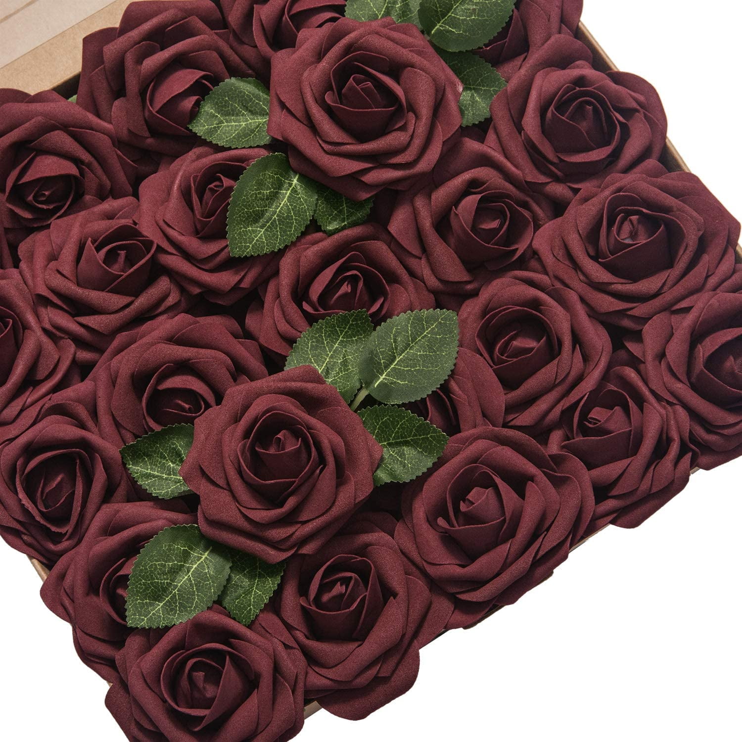  IPOPU Burgundy Artificial Flowers Roses Heads, 25pcs Fake Dried  Roses Flowers Artificial for Decoration for Dried Floral Bouquet Bridal  Party Centerpieces Bridal Bouquets for Wedding (Burgundy) : Home & Kitchen