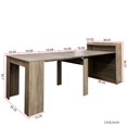 thumbnail image 6 of PAPROOS Extendable Dining Table for 6-10, 20" -100"Expandable Rectangle&nbsp;Dining Table with Storage, Folding Space Saving Kitchen Table, Extra Long Dining Room Table, Barnwood(Only Table), 6 of 7
