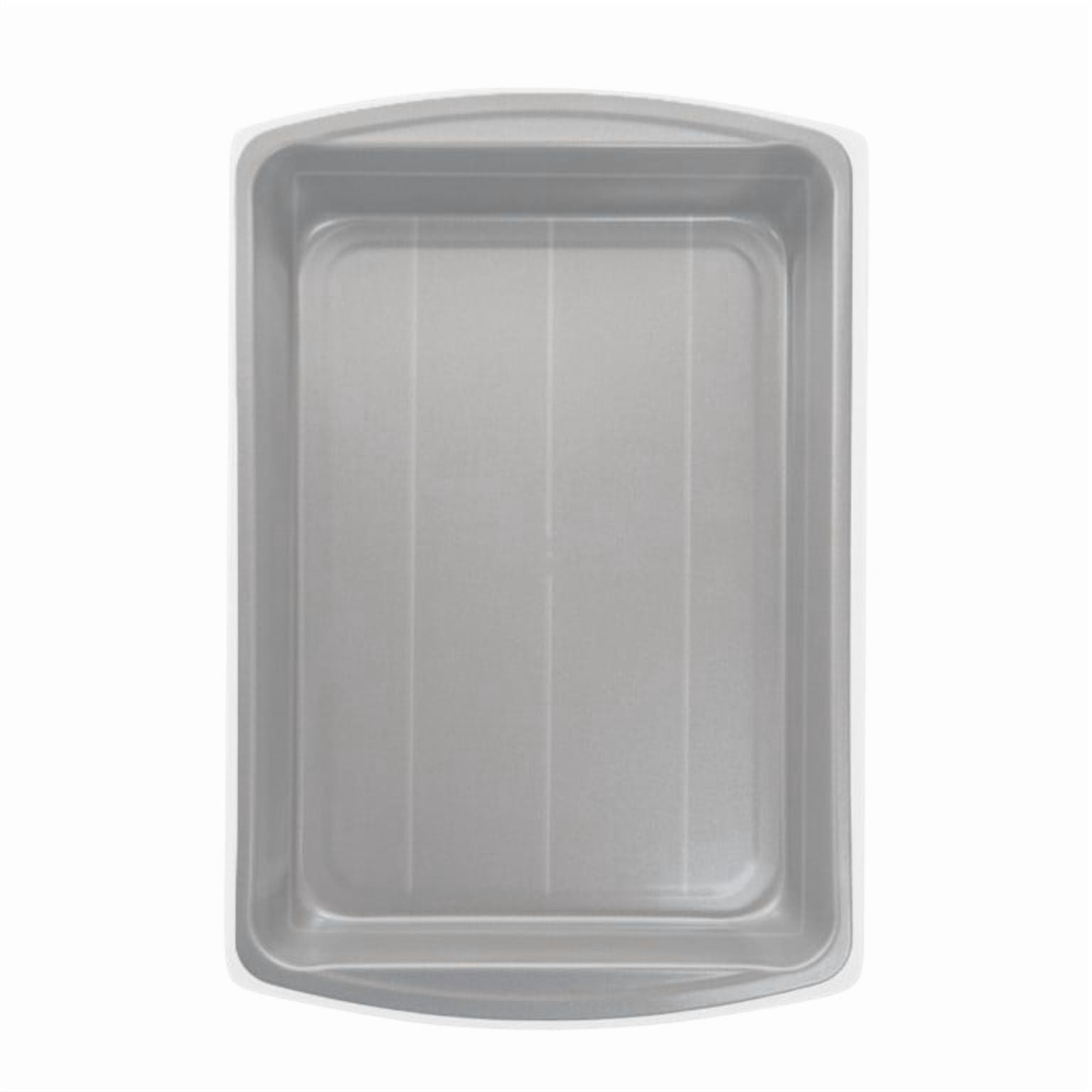 Mainstays 9" x 13" Covered Nonstick Steel Bake and Roast Cake Pan, Gray