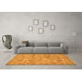 thumbnail image 3 of Ahgly Company Indoor Round Abstract Orange Modern Area Rugs, 3' Round, 3 of 4