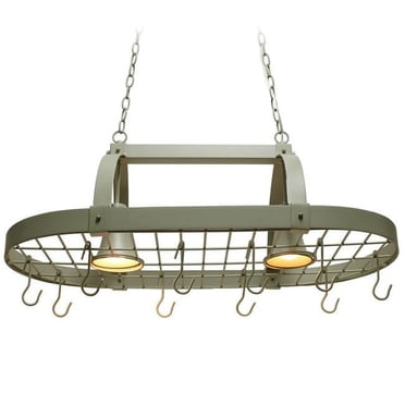 Elegant Designs 2 Light Kitchen Pot Rack with Downlights - Walmart.com