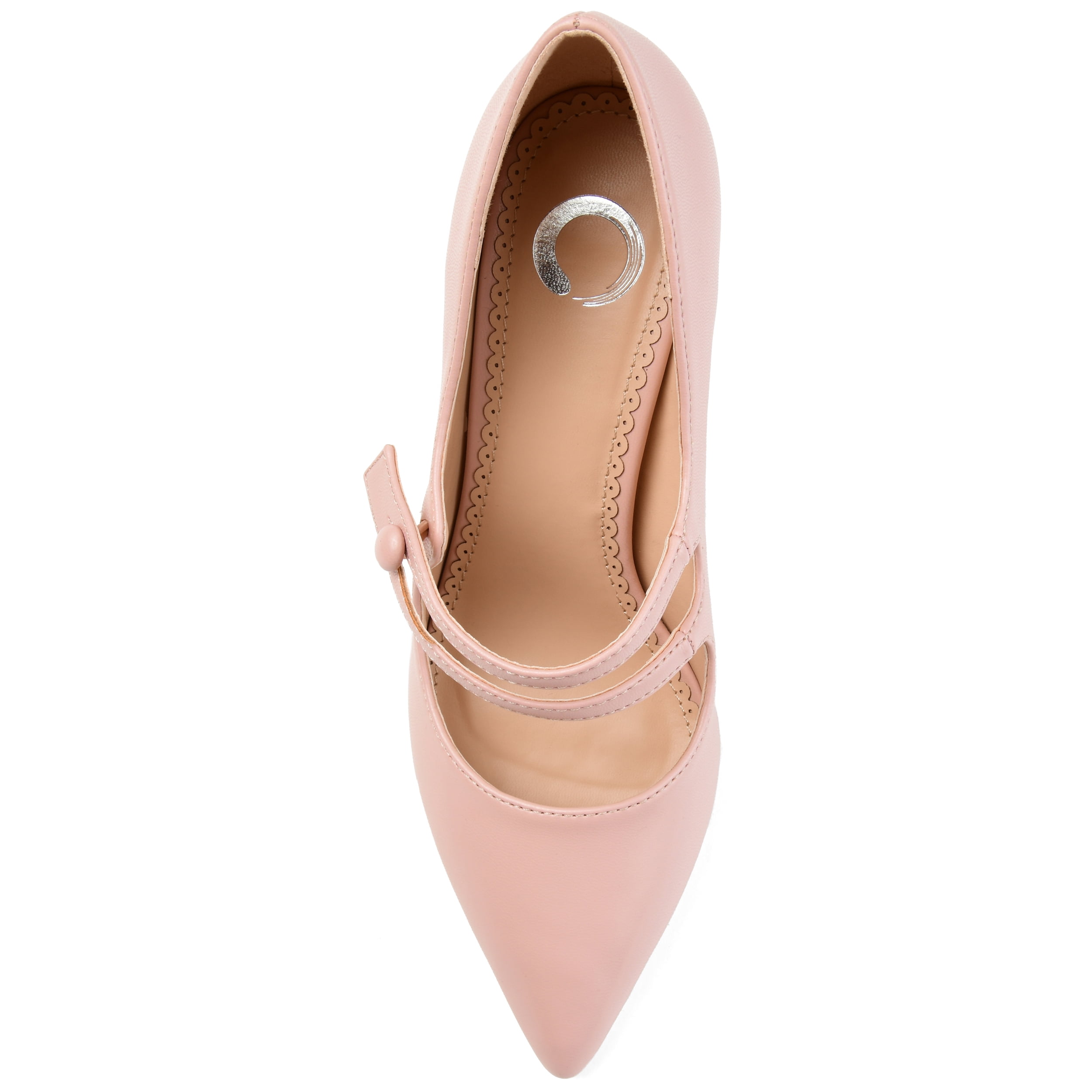 Journee Womens Sidney Pointed Toe Mid Heel Pumps