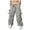 Light Gray, variant on Men's Casual Streetwear Cargo Pants with Woven Pocket and Adjustable Ankle Ties for Sports and Outdoor Activities