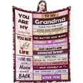 thumbnail image 1 of LHSHID Grandma Birthday Gifts from Grandchildren Blanket Flannel Soft and Comfortable Anti static Bed Sofa Blanket 50x60in, 1 of 5