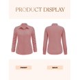 thumbnail image 4 of Zeagoo Women's Plus Size Button Down Shirts Long Sleeve Collared Casual Shirt Office Work Blouse Tops, 4 of 5