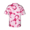 thumbnail image 3 of Daiia Breast Cancer Ribbons Awareness Hawaiian Shirt for Men Gentle Cotton Regular Short Sleeve Casual-3X-Large, 3 of 9
