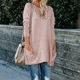 thumbnail image 1 of Simua Chemises pour Femmes avec Poche, Coupe Ample Décontractée, Chandails en Molleton Confortables Mignons, Manches Longues, Col Rond, Pulls T-Shirts, 1 of 4