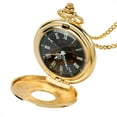 thumbnail image 3 of Gold Plated Anti-Tarnish Pocket Watch with Small Openface Easy to Read Time, PW-61-Gold, 3 of 6