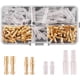 thumbnail image 1 of Kit de 120 conectores de bala de 3,5 mm, terminales de cable macho y hembra de latón con cubierta de aislamiento para motocicletas, automóviles, camiones, scooters, barcos e instrumentos eléctricos, 1 of 7