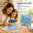 thumbnail image 4 of Ocean Theme Pearl Art DIY Kit, Jellyfish DIY Pearl Painting Set, Sparkling Coastal Wall Decoration with Jellyfish Diamond Pearl Art for Beach Enthusiasts, 4 of 7