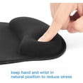 thumbnail image 3 of Ergonomic Memory Foam Gel Wrist Rest Mouse Pad for Laptop or Desk [2 Pieces], 3 of 4