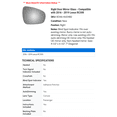 thumbnail image 2 of Right Door Mirror Glass - Compatible with 2016 - 2019 RC300 2017 2018, 2 of 2