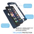 thumbnail image 4 of iPhone 8 Case, iPhone 7 Case, Hard Plastic Case 360 Full Body Shockproof Heavy Duty Protection With Tempered Glass Screen Protector Case For Apple iPhone 7 / iPhone 8 -Space Black, 4 of 4
