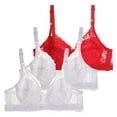 thumbnail image 1 of Kcodviy Pack of 3 Women Sports Bra Padded Bras with Underwire Push Bra Sports Up Bra Set Women Women Bra Set and Bustier Sports Bra Training Small Sports Bra Bra, 1 of 2