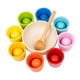 thumbnail image 3 of Pelotas en vasos, juguete Montessori para niños en edad preescolar, juego de mesa educativo. 8 colores, 3 of 9