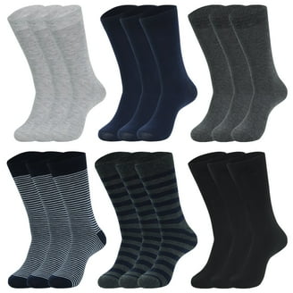 DESTINATION『US Natural Socks6'0-6'4』NAVY Mens Bamboo Comfortable Soft Socks, Light Navy, X-Large, 13-15, 6