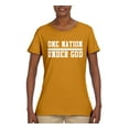 thumbnail image 2 of Wild Bobby One Nation Under God Inspirational/Christian Women Graphic Tee, Gold, Large, 2 of 5