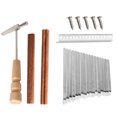 thumbnail image 4 of Piezas de bricolaje para instrumentos musicales con juego de martillo de afinación de puente de llaves para Kalimba de 17 teclas Likrtyny Para estrenar, 4 of 7