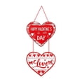 thumbnail image 1 of Letrero colgante de feliz día de San Valentín con forma de corazón para aniversario, decoraciones para el día de San Valentín. Estilo C, 1 of 9