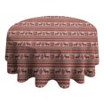 thumbnail image 4 of Red Christmas Reindeer Pattern Round Tablecloth 60"x60",Wrinkle Wipeable Table Cloth for Kitchen Dining Room Picnic Patio Party, 4 of 6